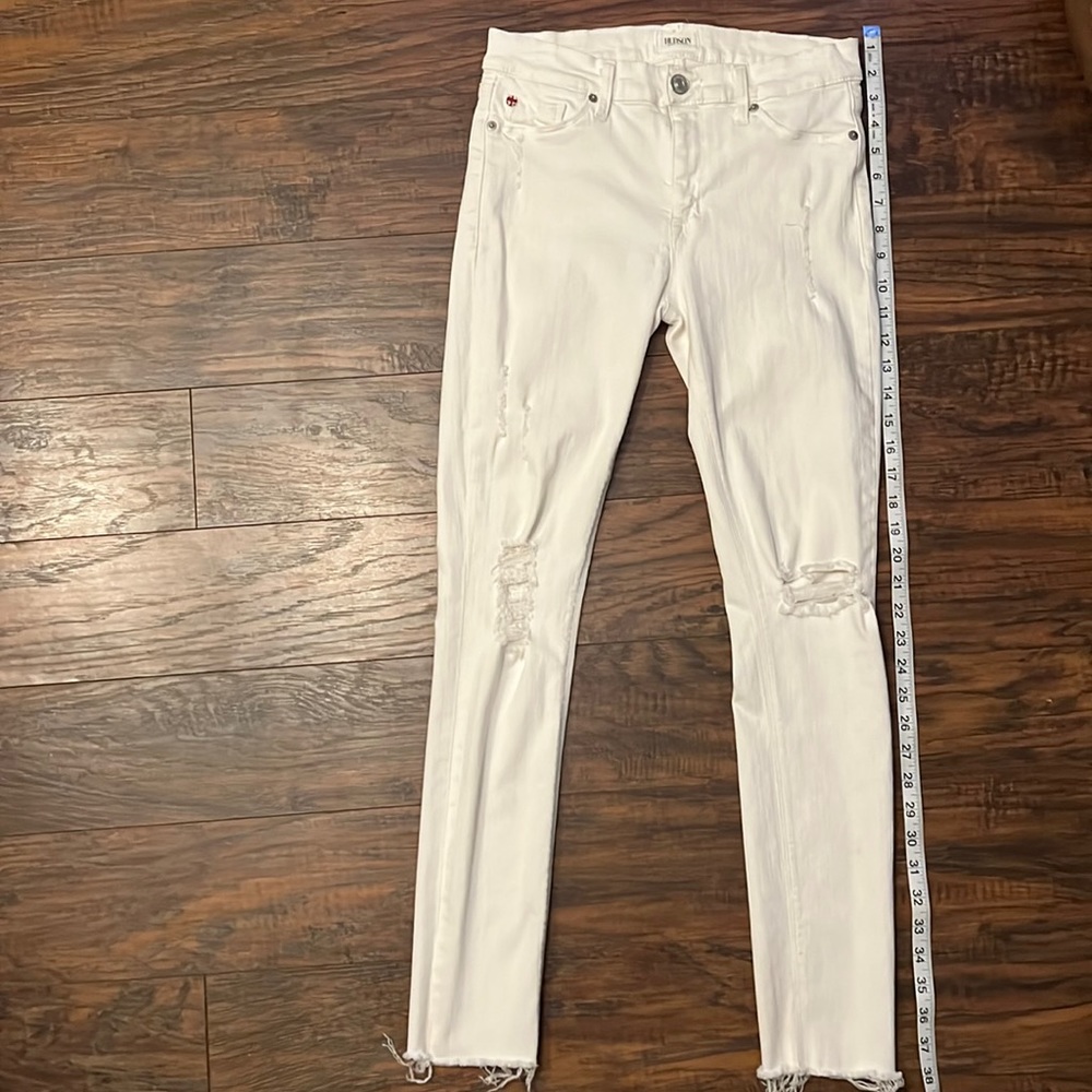 Distressed skinny Hudson jeans white size 27
